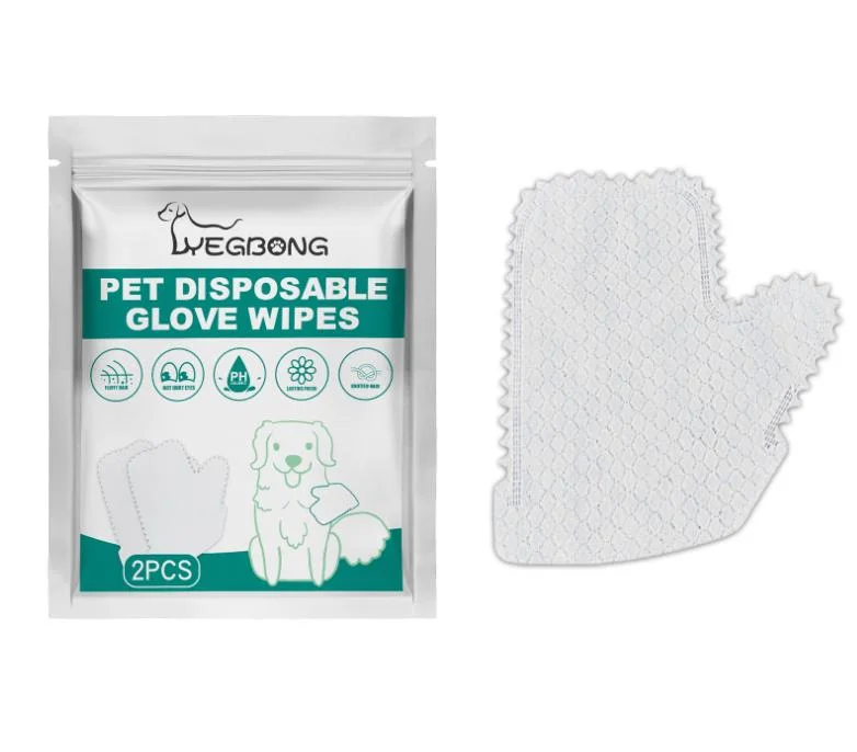 Disposable Pet Wipes / Furry Pet Cleaning Tissue / Grooming SPA Gloves Wipes